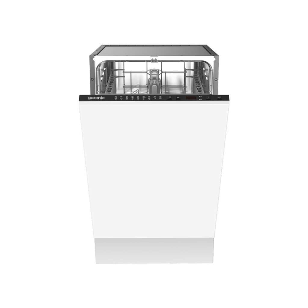 Встраиваемая посудомоечная машина Gorenje GV52041,  узкая, ширина 44.8см, полновстраиваемая, загрузка 9 комплектов, белый 739259