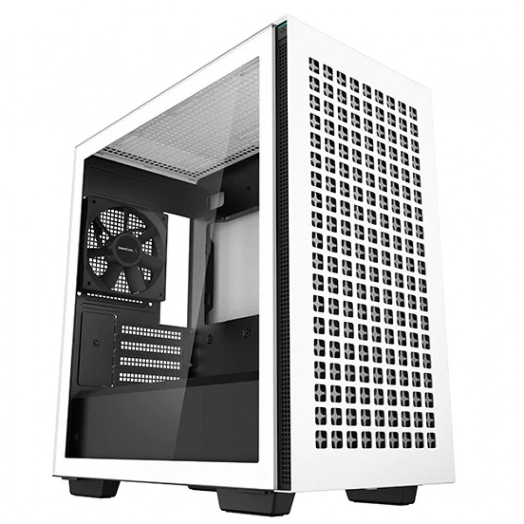 Корпус MiniTower DeepCool CH370 WH белый без БП mATX TG window 1x120mm fan (R-CH370-WHNAM1-G-1)