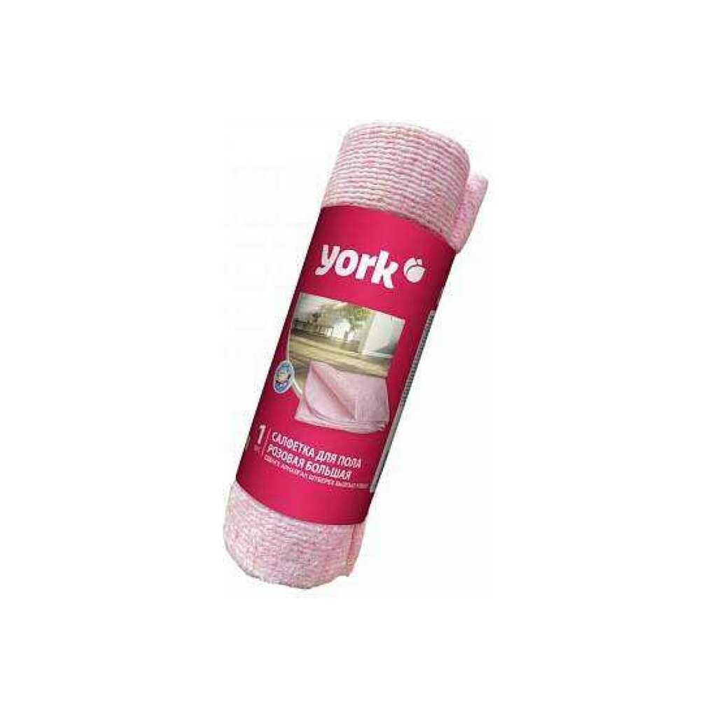 Хлопковая салфетка для пола YORK розовая, в рулоне, 220г/м2, 60x75 см 022280