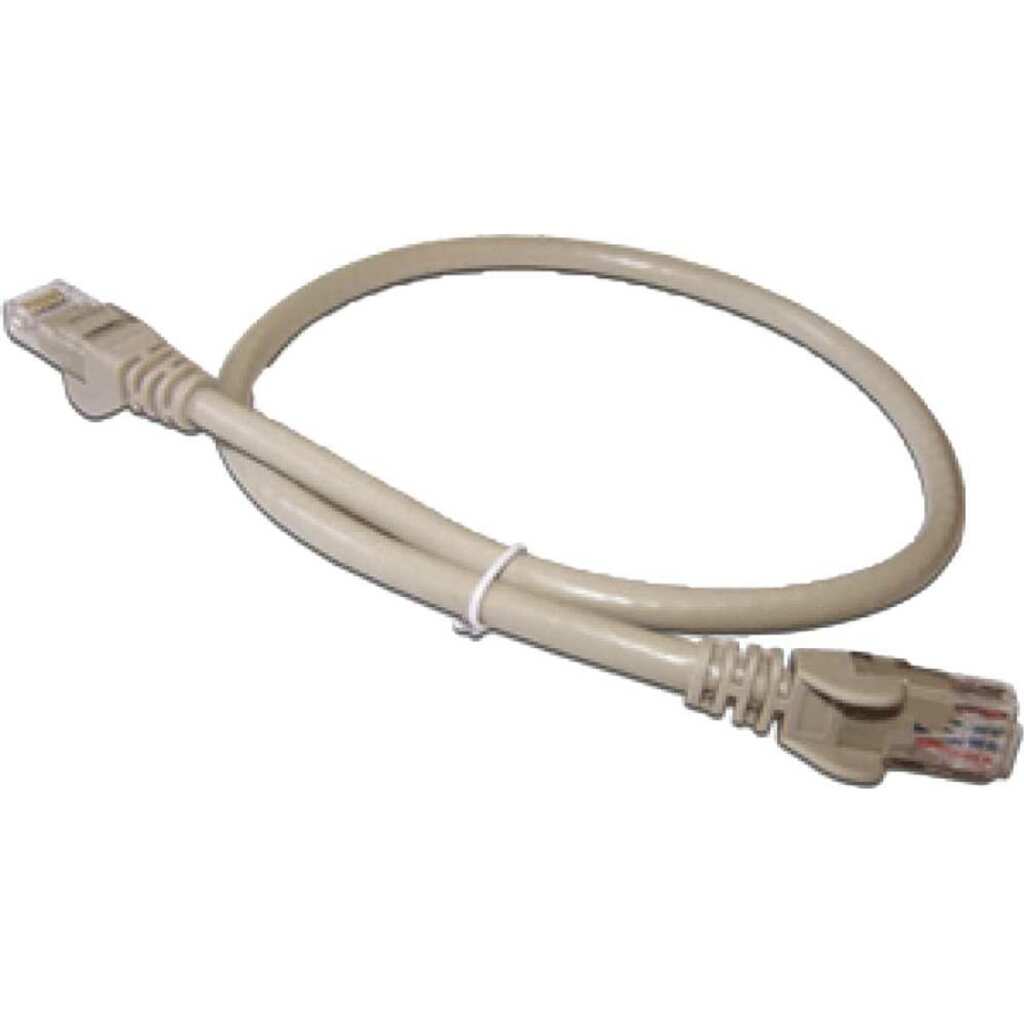 Патч-корд LANMASTER RJ45 - RJ45, 4 пары, UTP, категория 6, 2 м, серый, LAN6-45-45-2.0-GY