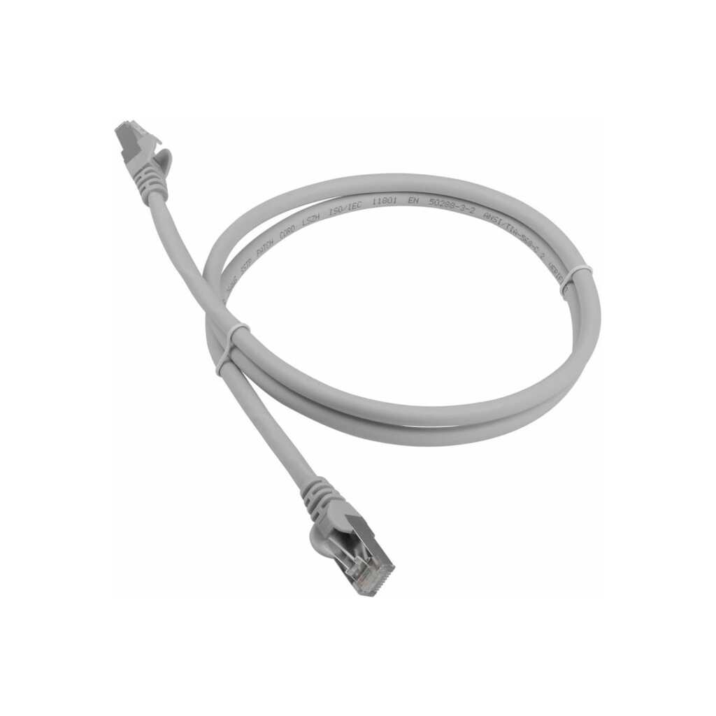 Патч-корд LANMASTER RJ45 - RJ45, 4 пары, FTP, категория 6A, 0.5 м, серый, LAN6A-S45-45-0.5-GY