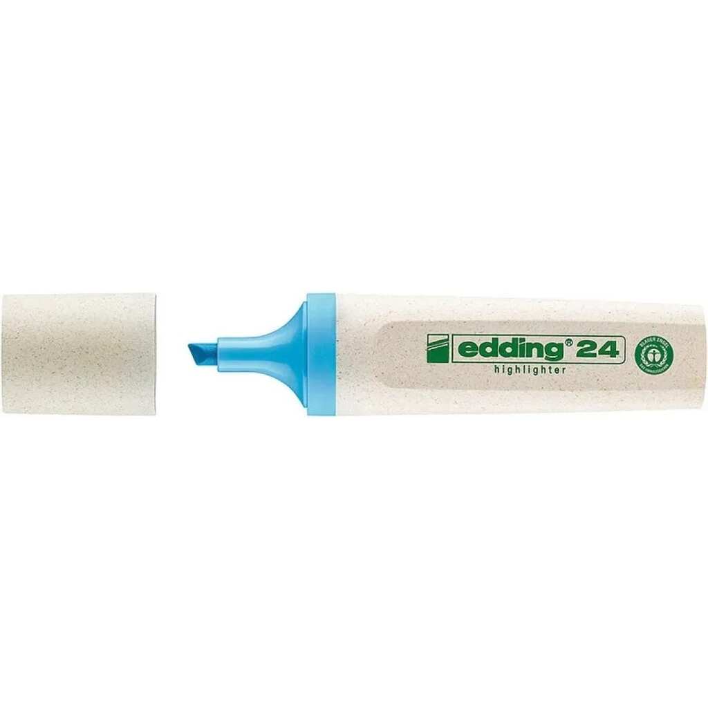 Текстовыделитель EDDING 24 EcoLine скошенный наконечник, 2-5 мм, голубой E-24#10