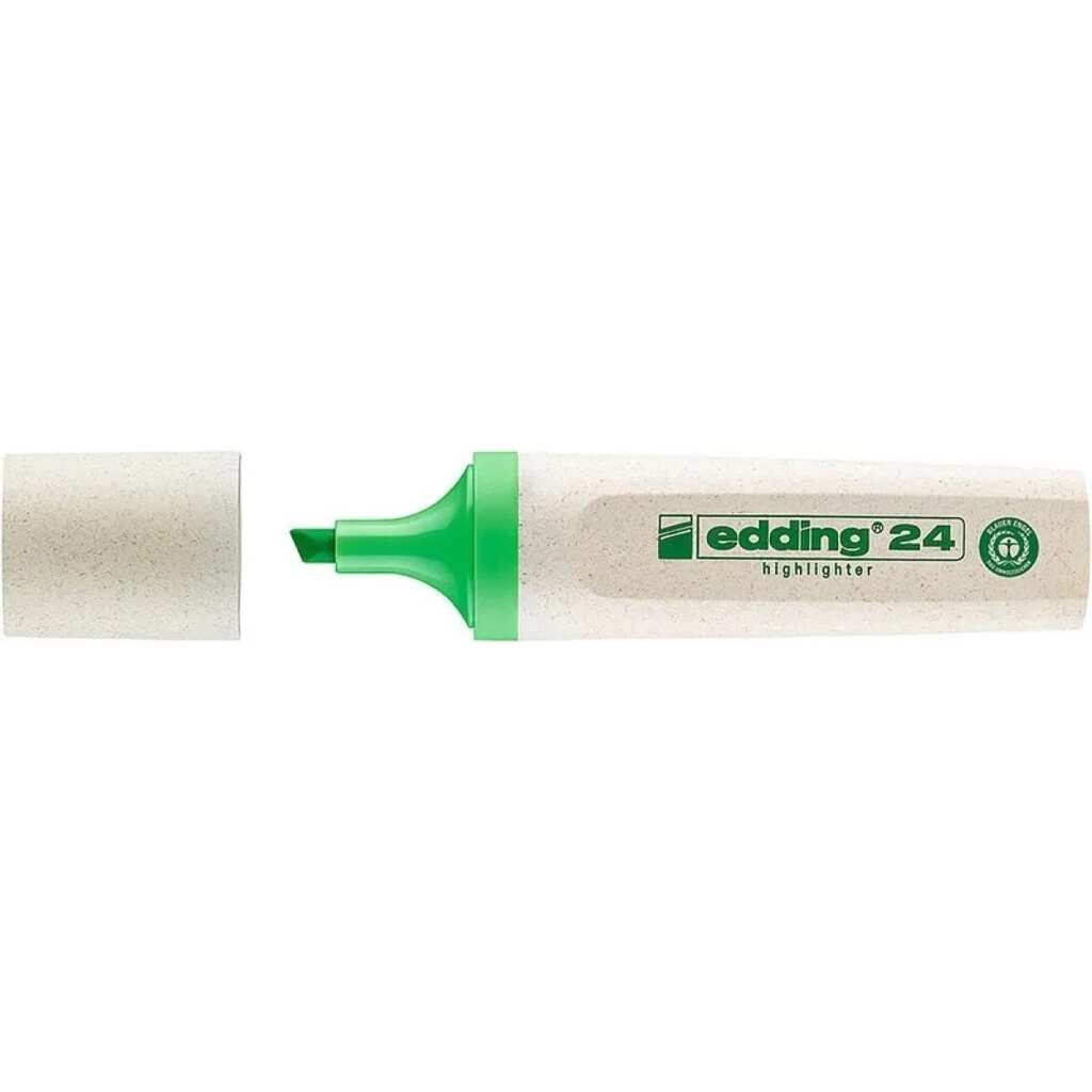 Текстовыделитель EDDING 24 EcoLine скошенный наконечник, 2-5 мм, светло-зеленый E-24#11