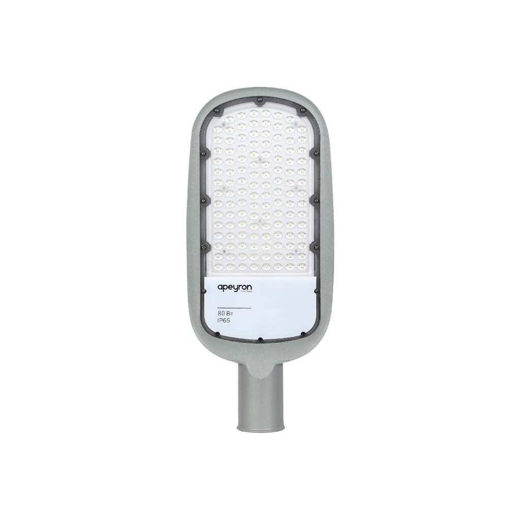 Уличный светодиодный консольный светильник Apeyron 80 Вт, 8800 лм, 5000 К, IP65, КСС -Ш, 495x215x80мм / 29-03