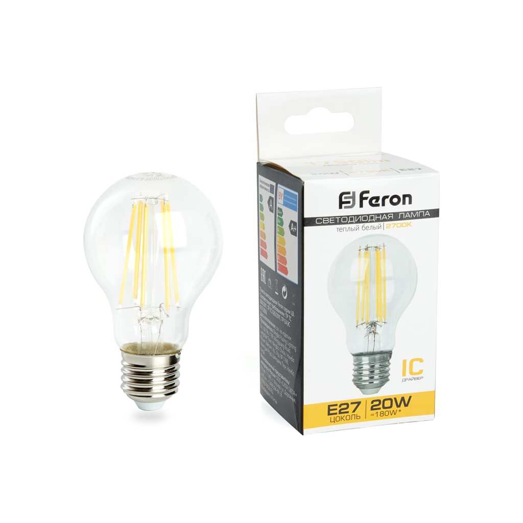 Cветодиодная лампа FERON LB-620 E27 20W 2700K, 38245