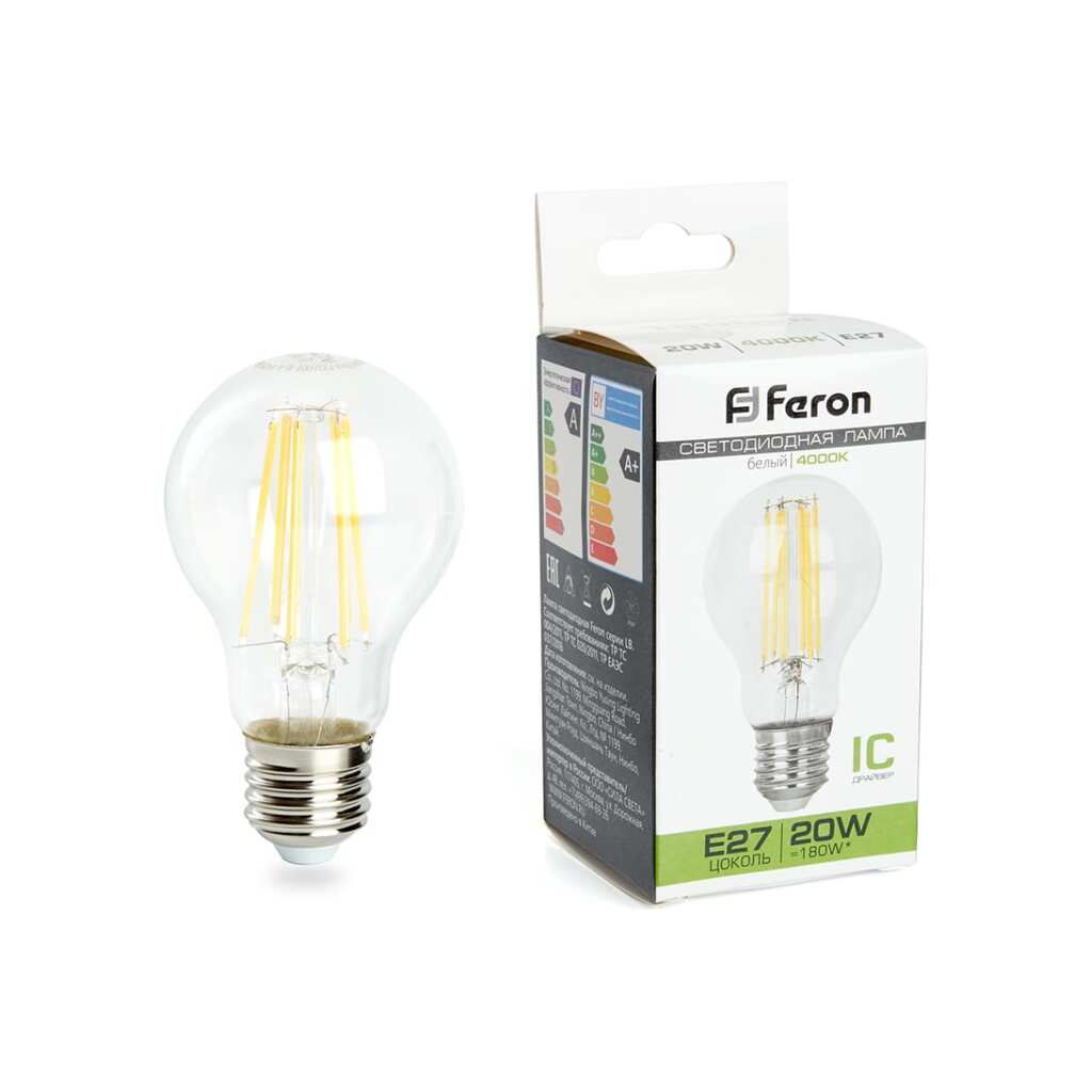 Cветодиодная лампа FERON LB-620 E27 20W 4000K, 38246