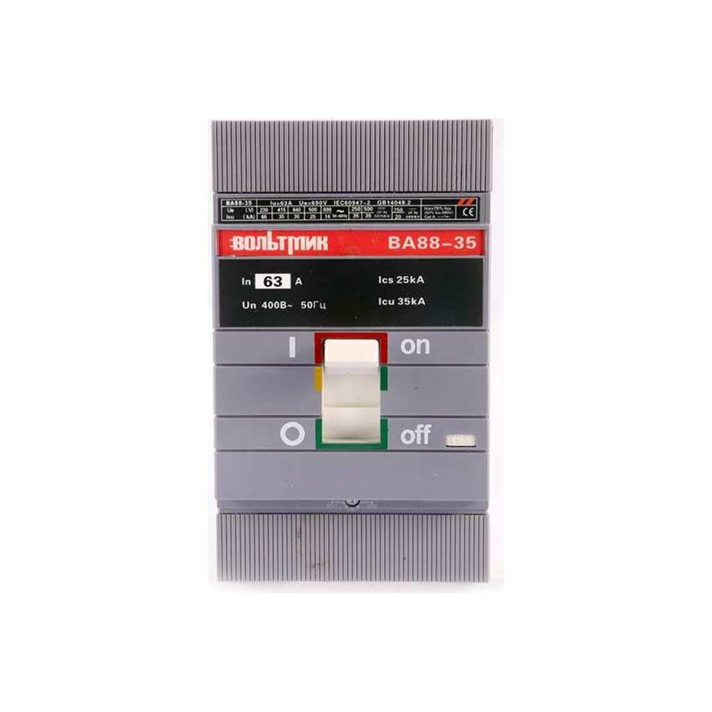 Автоматический выключатель ВТМ (S) ВА 88-35 3Р, 63А, 35кА ВТМ00027879