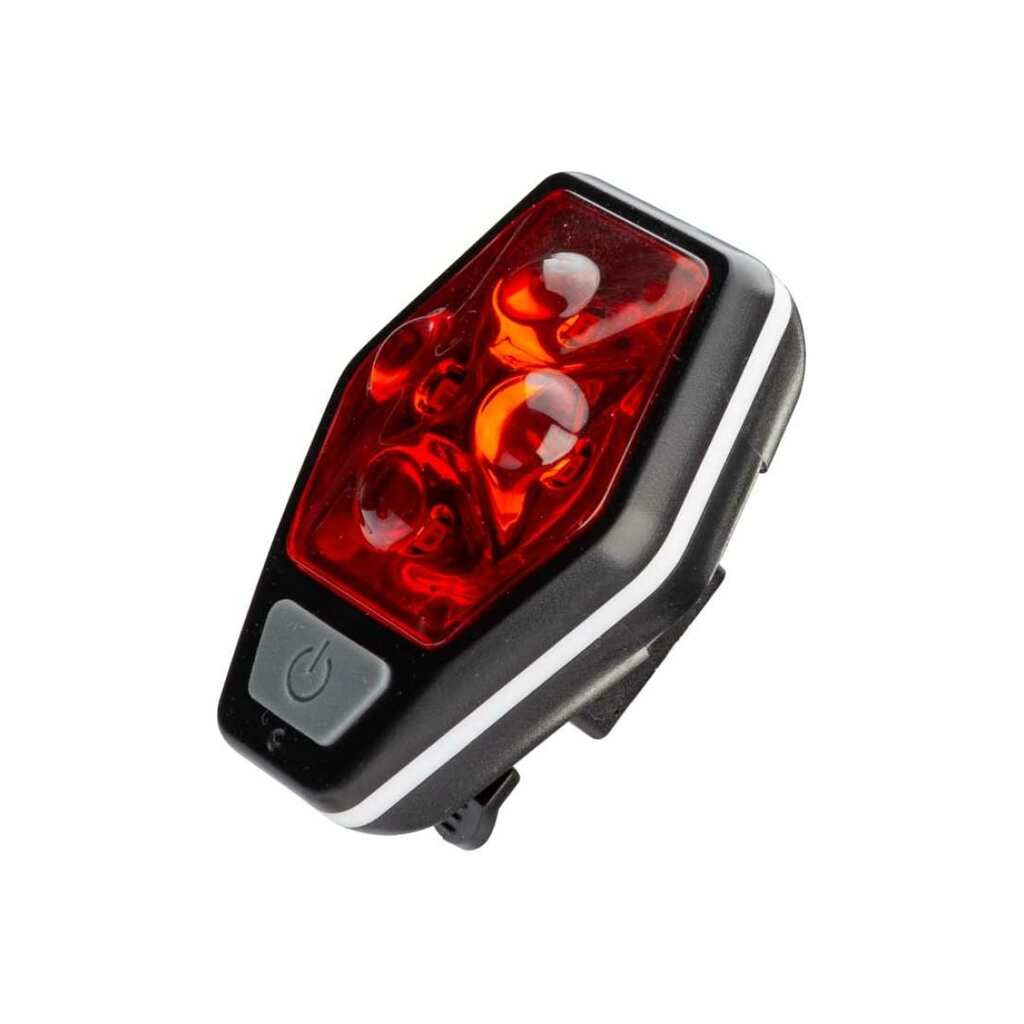 Велосипедный задний фонарь КОСМОС 4RED LED, 2xAAA, ABS-пластик, держатель-крепление/зажим на корпусе KOC401B