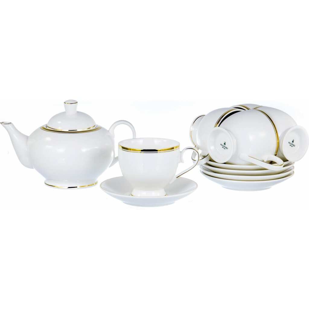 Чайный набор Balsford NEW BONE CHINA 6 чашек 250 мл + 6 блюдец + чайник 750 мл, подарочная упаковка 101-01023