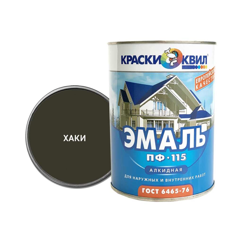 Эмаль Краски квил ПФ-115 (хаки; банка 1,9 кг) 4660000614858