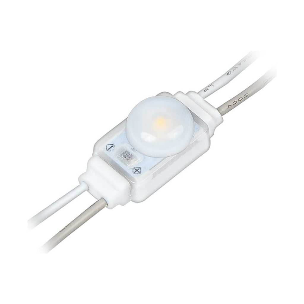 Светодиодный модуль MAKSILED 0.36Вт, 12В, IP67, SMD2835 1LED, 33лм, холодный белый, 50 шт./упаковка ML-M1HL-L-2835-W-LP