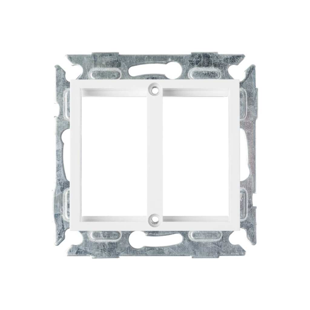 Адаптерная панель NIKOMAX Valena на 2 вставки Mosaic, 22,5x45мм, белая NMC-PV2MH-WW