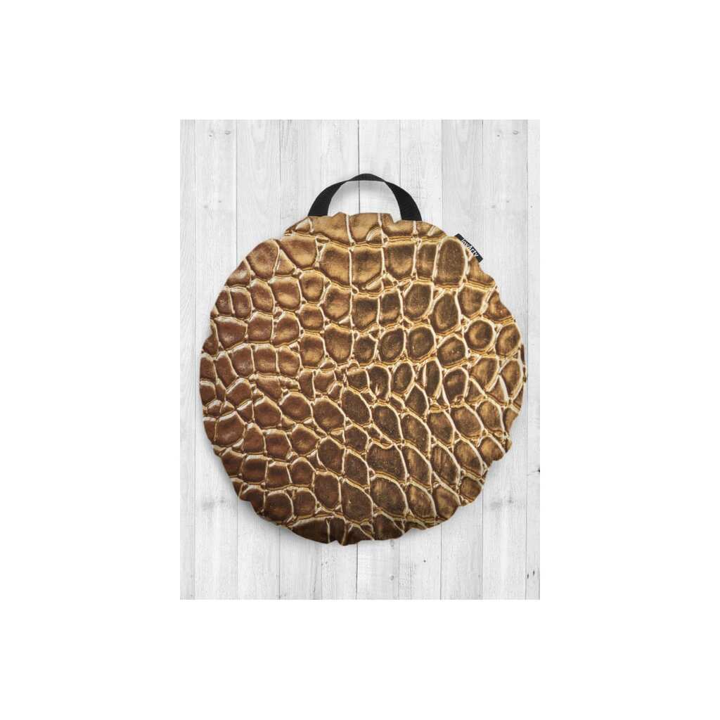Декоративная подушка-сидушка JOYARTY "Роскошная кобра", на пол, круглая, 52 см dsfr_14059