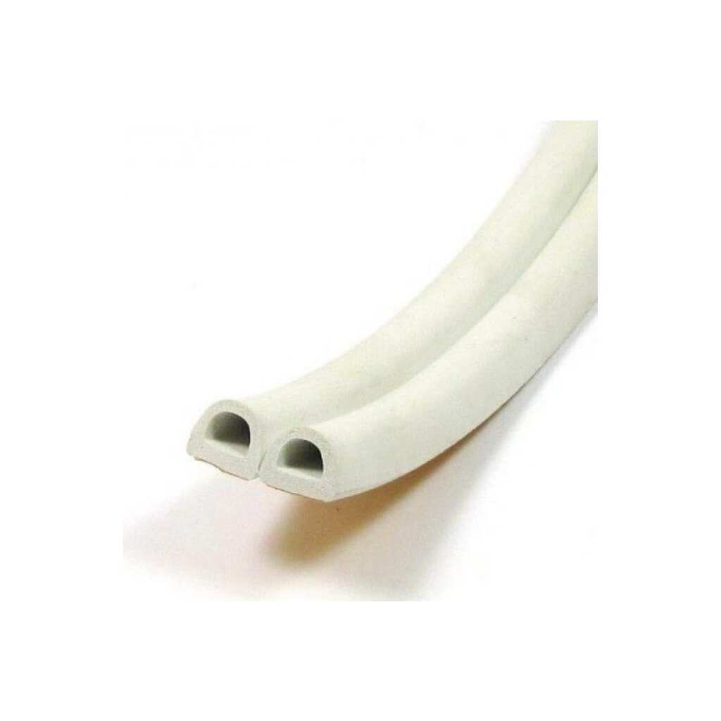 Уплотнительная самоклеящаяся лента РемоКолор вспененный EPDM каучук, D-профиль, белая, 9x6 мм, 10 м 50-3-210
