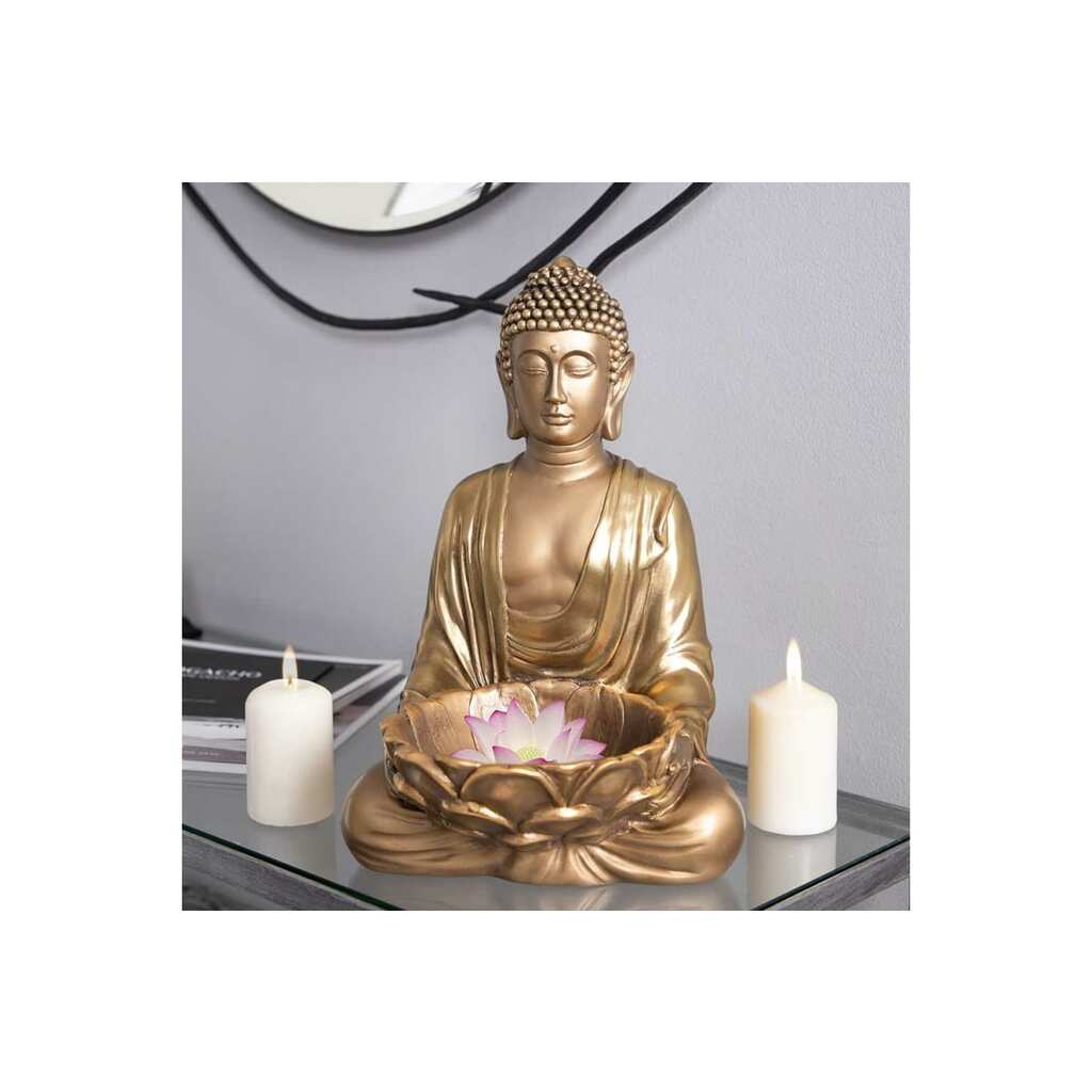 Статуэтка Будда Символ счастья и удачи BOGACHO бронзовый цвет 22719/бронзовый
