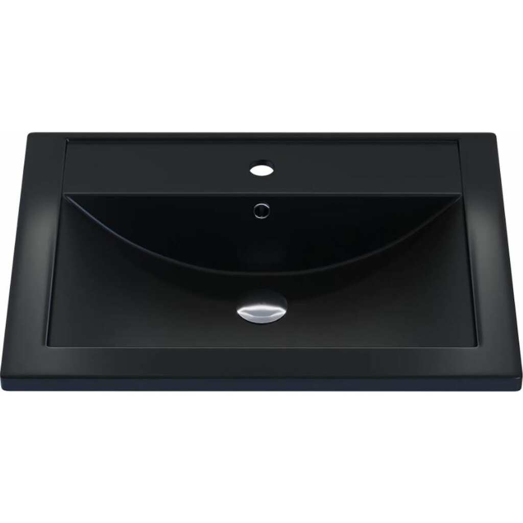 Кварцевая раковина для ванной uperwood Foster Quartz_60 см, черная матовая, уголь 291030053