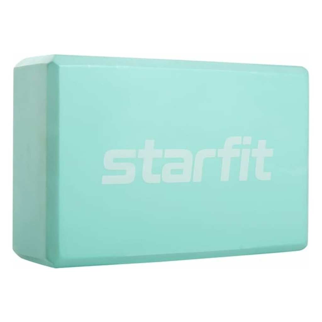 Блок для йоги Starfit YB-200 EVA, 8 см, 115 г, 22.5x15 см, мятный УТ-00018925