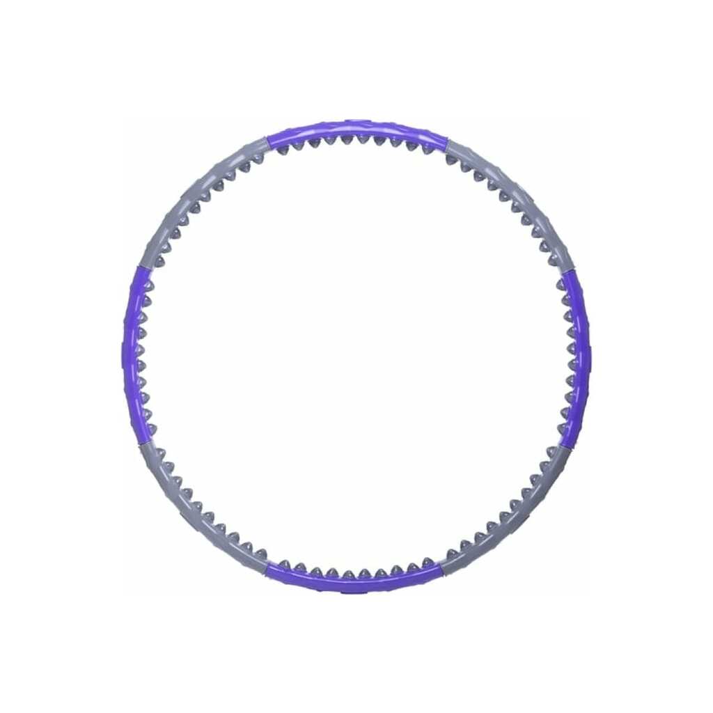 Массажный разборный двухрядный обруч StarfitHH-107 серый/фиолетовый УТ-00019066
