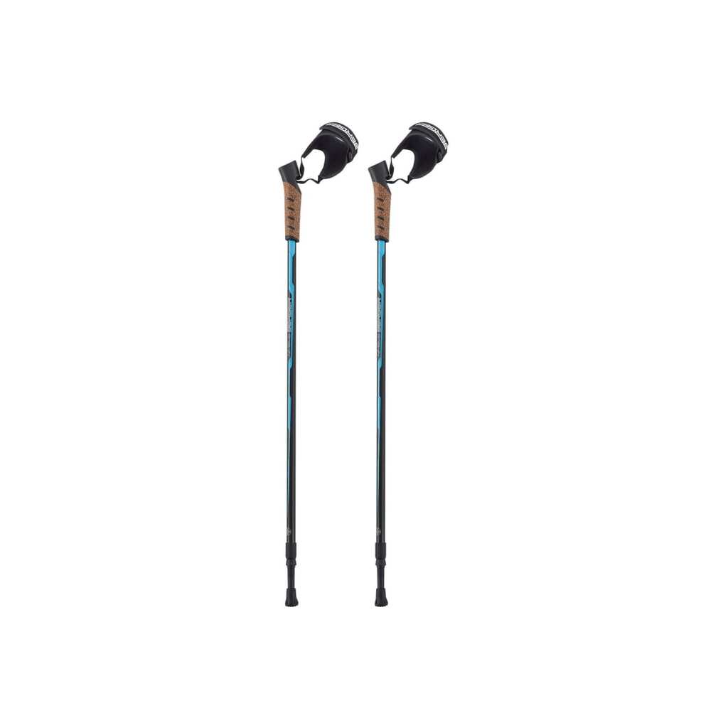 Скандинавские палки Berger Nimbus 2-секционные, 77-135 см, черный/голубой УТ-00019911