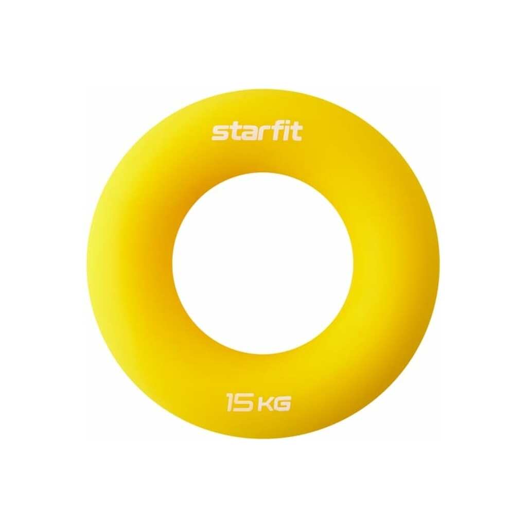 Кистевой эспандер-кольцо Starfit ES-404, силикогель, d=8,8 см, 15 кг, желтый УТ-00019245