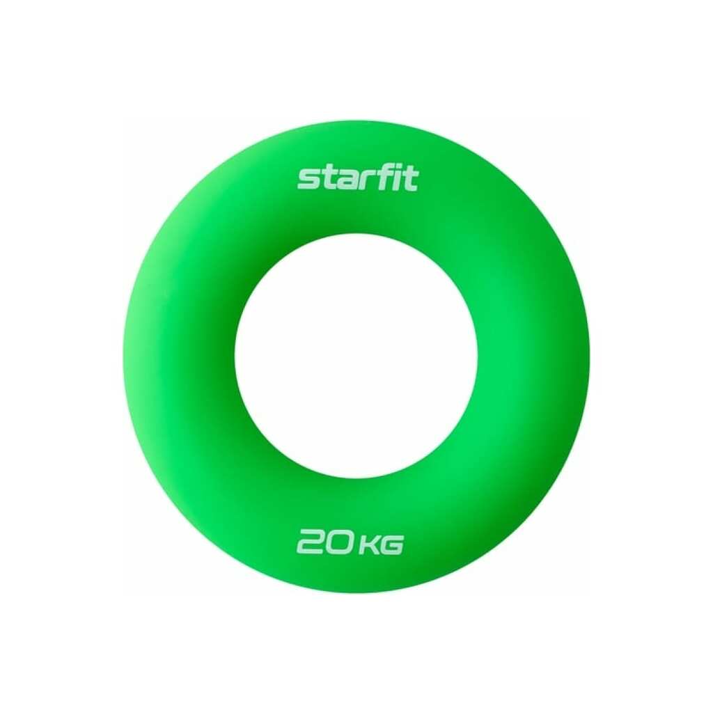 Кистевой эспандер-кольцо Starfit ES-404, силикогель, d=8,8 см, 20 кг, зеленый УТ-00019246