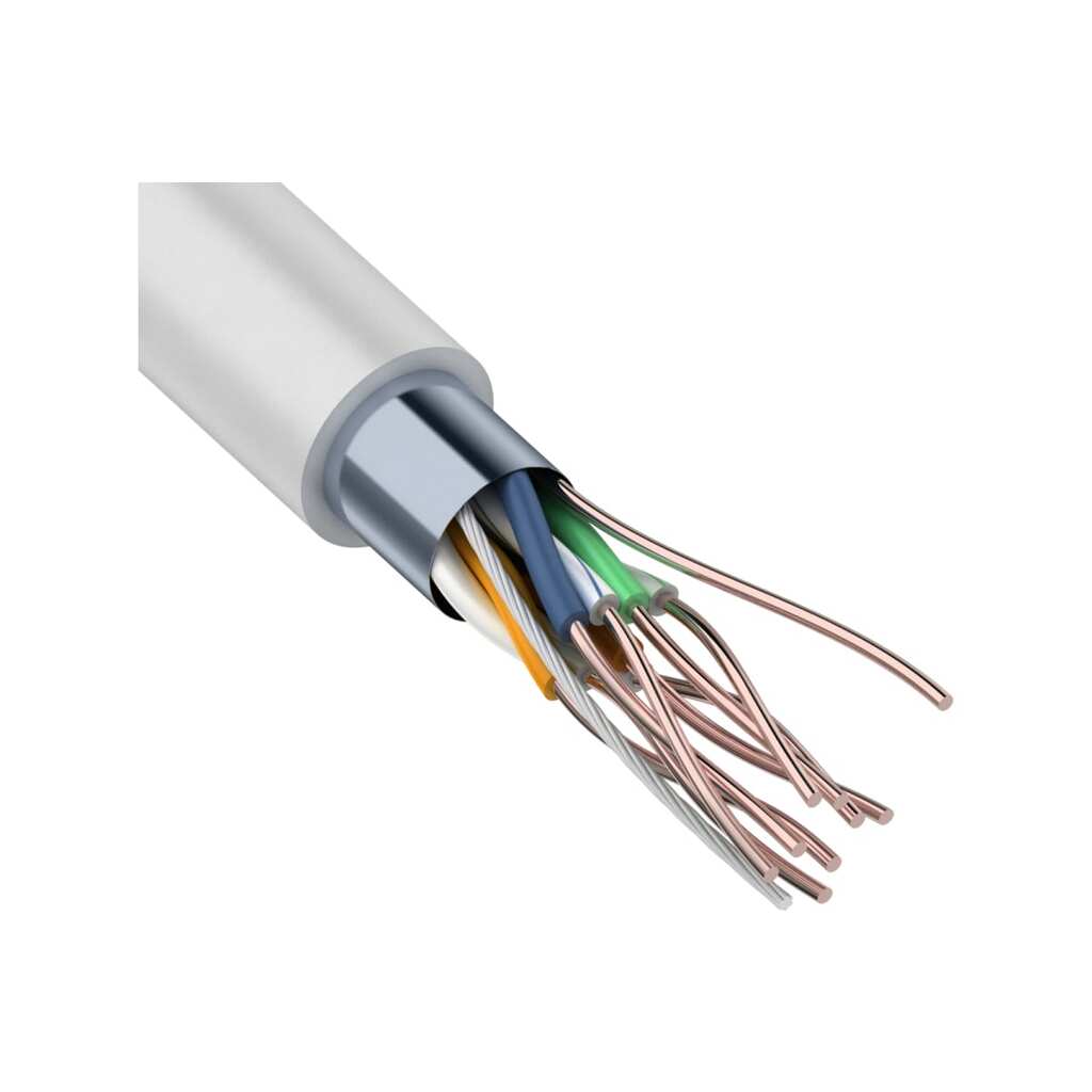 Кабель витая пара FTP REXANT CAT 6, ZH нг(А)-HF, 4PR, 23AWG серый, 305м 01-0167