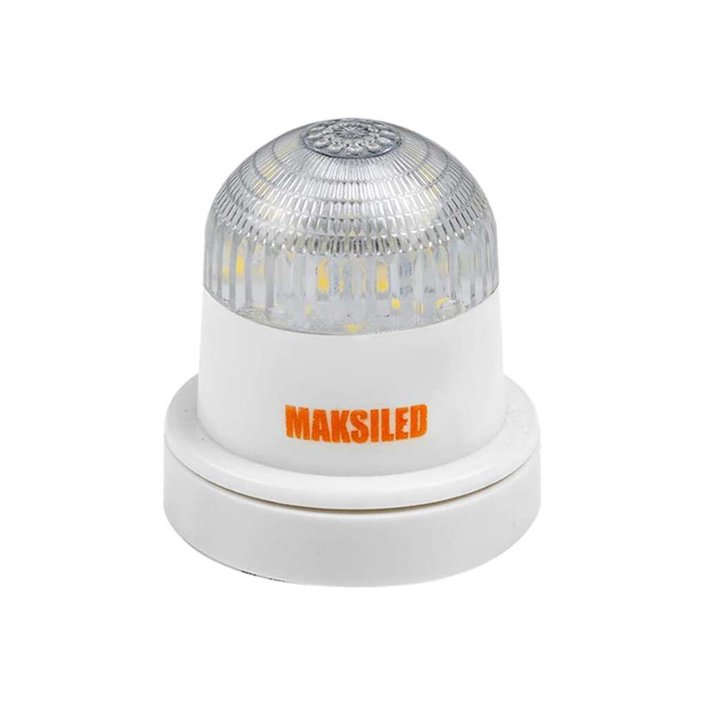 Стробоскопическая лампа MAKSILED 1 шт, 0.5Вт, 220В, IP65, 7LED, холодный белый, ML-STR-ER3528-W