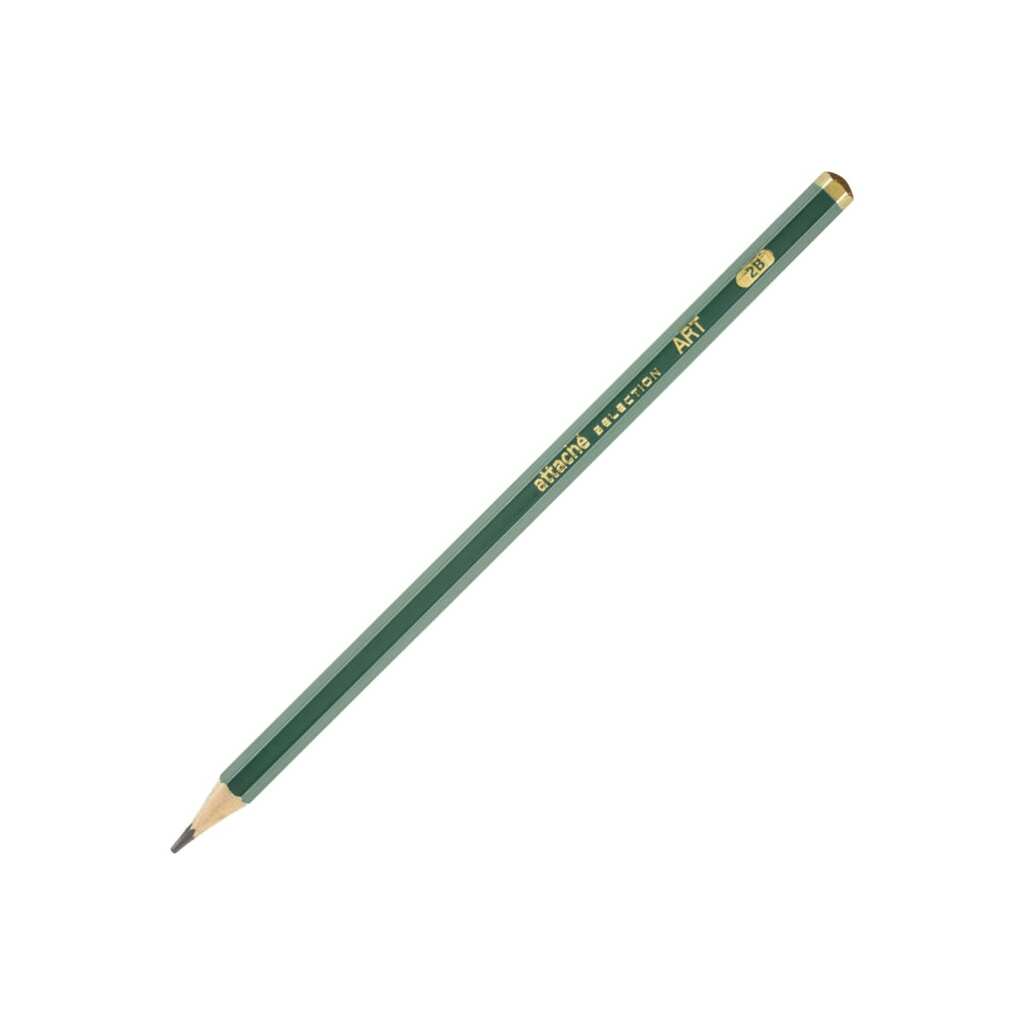 Чернографитный карандаш Attache Selection Art 2B заточенный 12 шт в упаковке 1142585