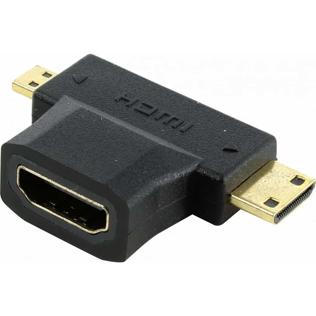 Переходник 5bites HDMI F - mini MDMI M + micro HDMI M HH1805FM-T