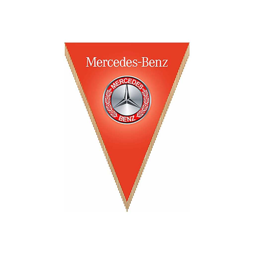 Треугольный вымпел Mersedes-Benz фон оранжевый SKYWAY S05101054