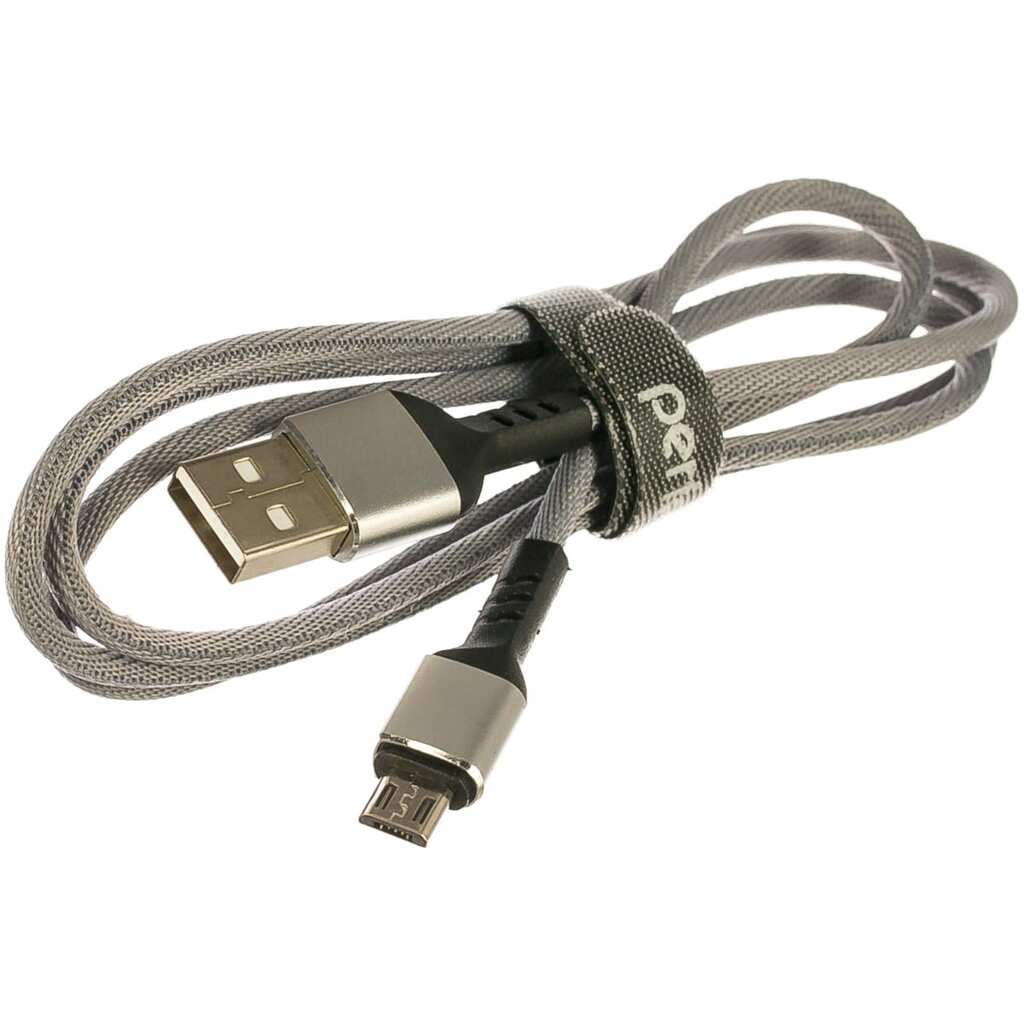 Кабель PERFEO USB2.0 A вилка - Micro USB вилка серый длина 1 м. бокс U4806 30 013 259