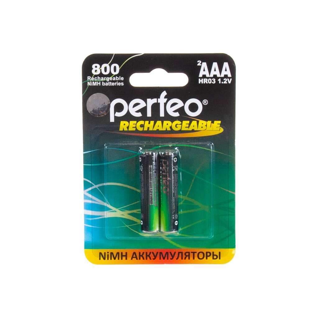 Аккумулятор PERFEO AAA800mAh 2 шт блистер 30 007 014