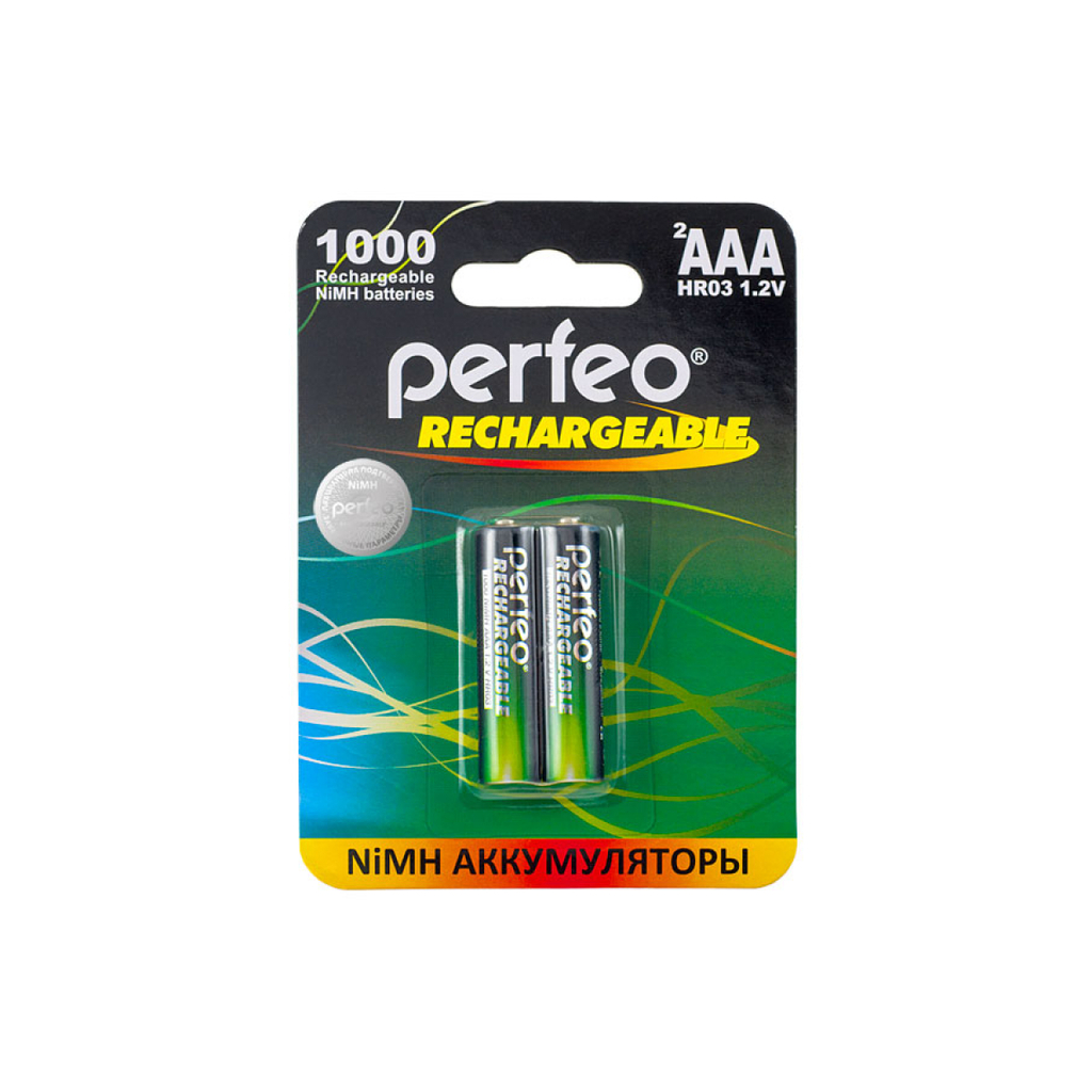 Аккумулятор PERFEO AAA1000mAh 2 шт блистер 30 006 109