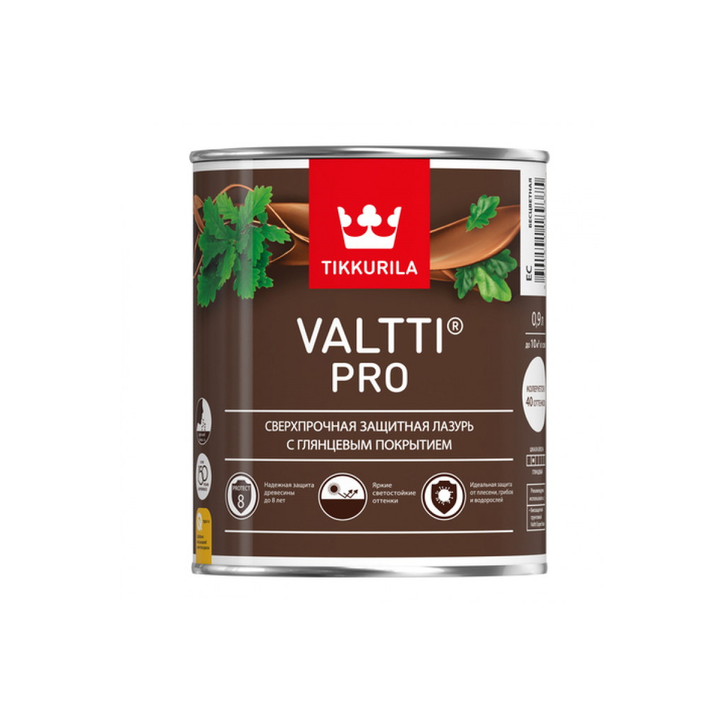 Лазурь TIKKURILA VALTTI PRO сверхпрочная, защитная, глянцевая, орех 2,7л 700010331