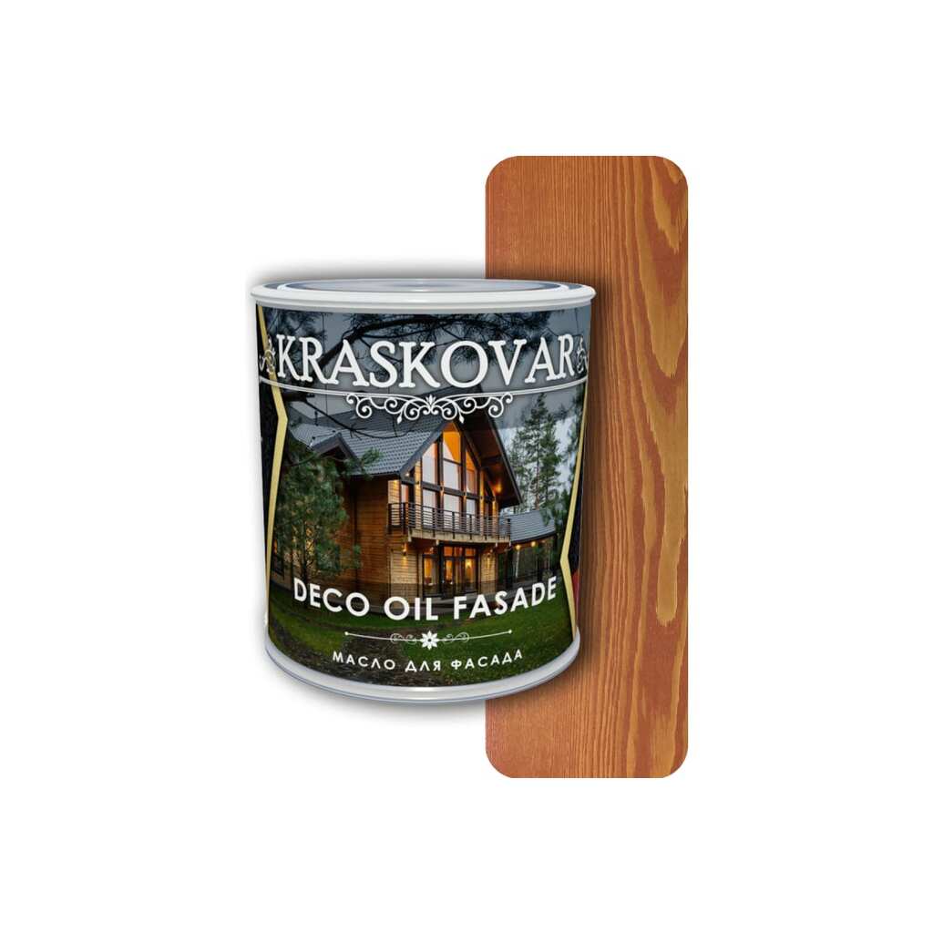 Масло для фасада Kraskovar Deco Oil Fasade Махагон 0,75 л 1231