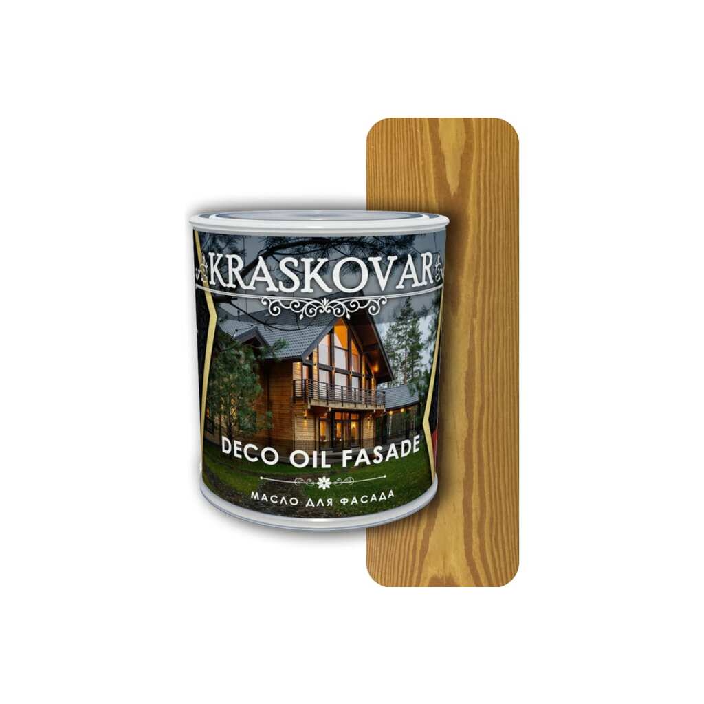 Масло для фасада Kraskovar Deco Oil Fasade Тик 0,75 л 1226