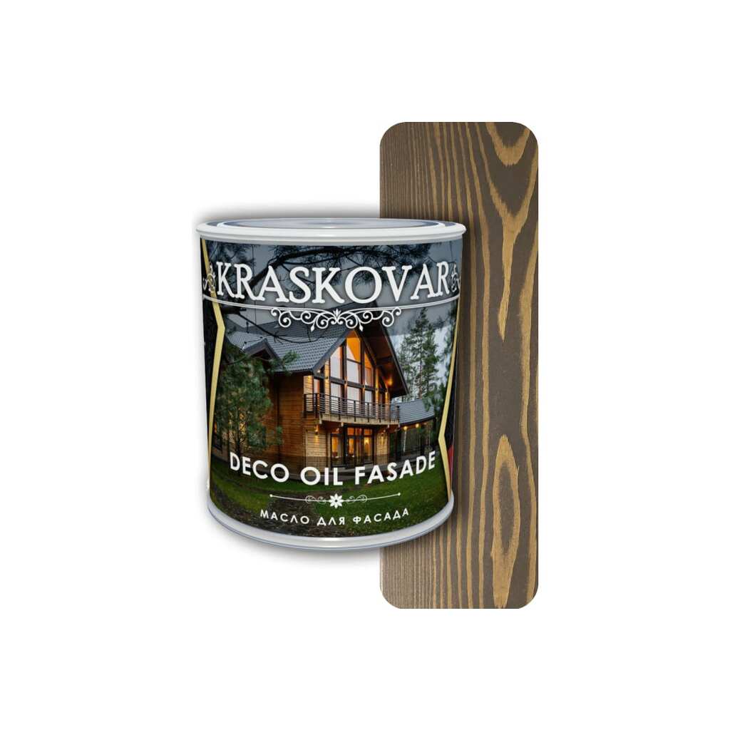 Масло для фасада Kraskovar Deco Oil Fasade Палисандр 0,75 л 1228