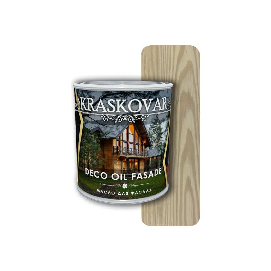 Масло для фасада Kraskovar Deco Oil Fasade Белый 0,75 л 1224