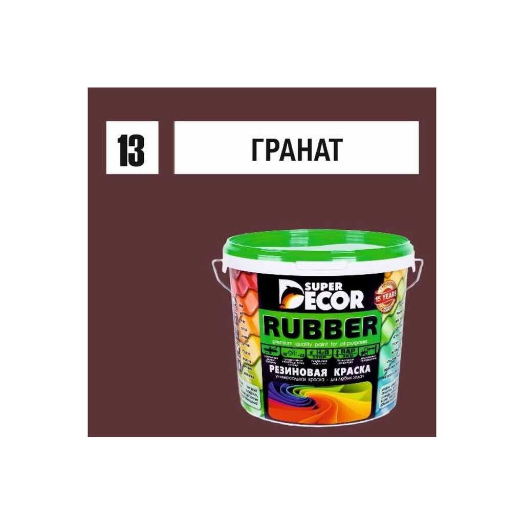 Резиновая краска SUPER DECOR №13 Гранат, 1 кг 4630024701070