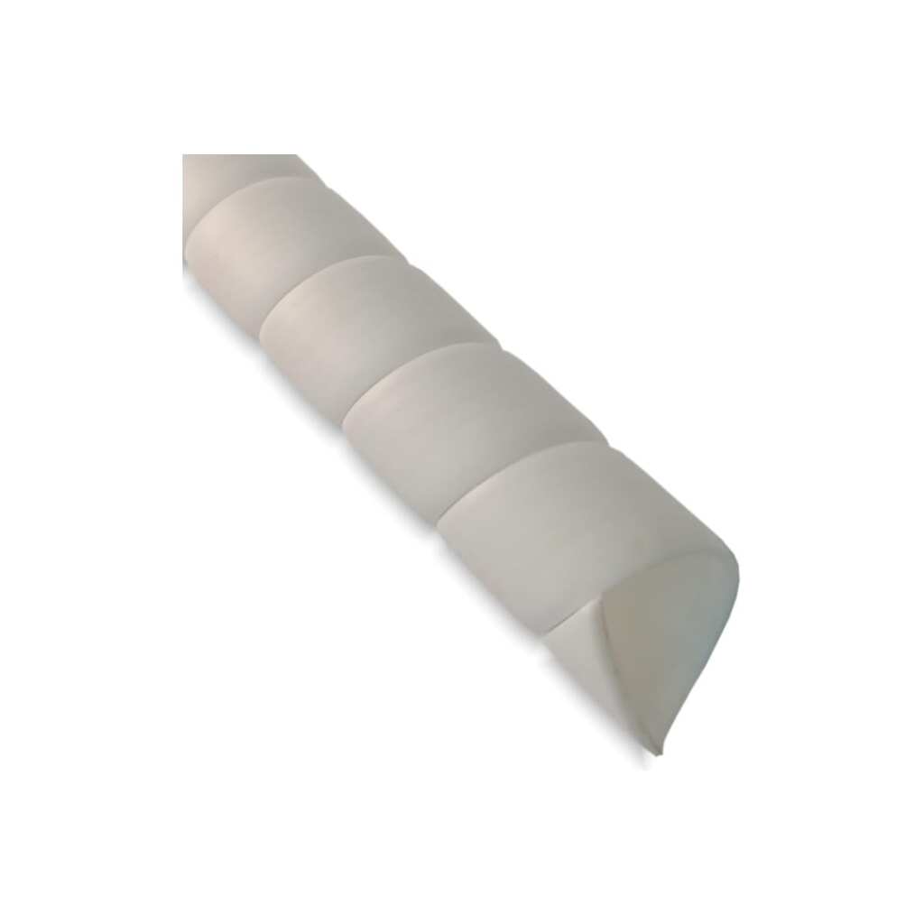 Спиральная пластиковая защита SG PARLMU -24-F15, полипропилен, размер 24, плоская поверхность, цвет белый, длина 1 м PR0500400