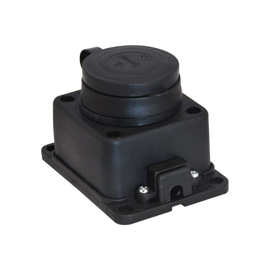 Наружная розетка TP Electric 16А 2P+E каучук. IP44 3101-306-0300