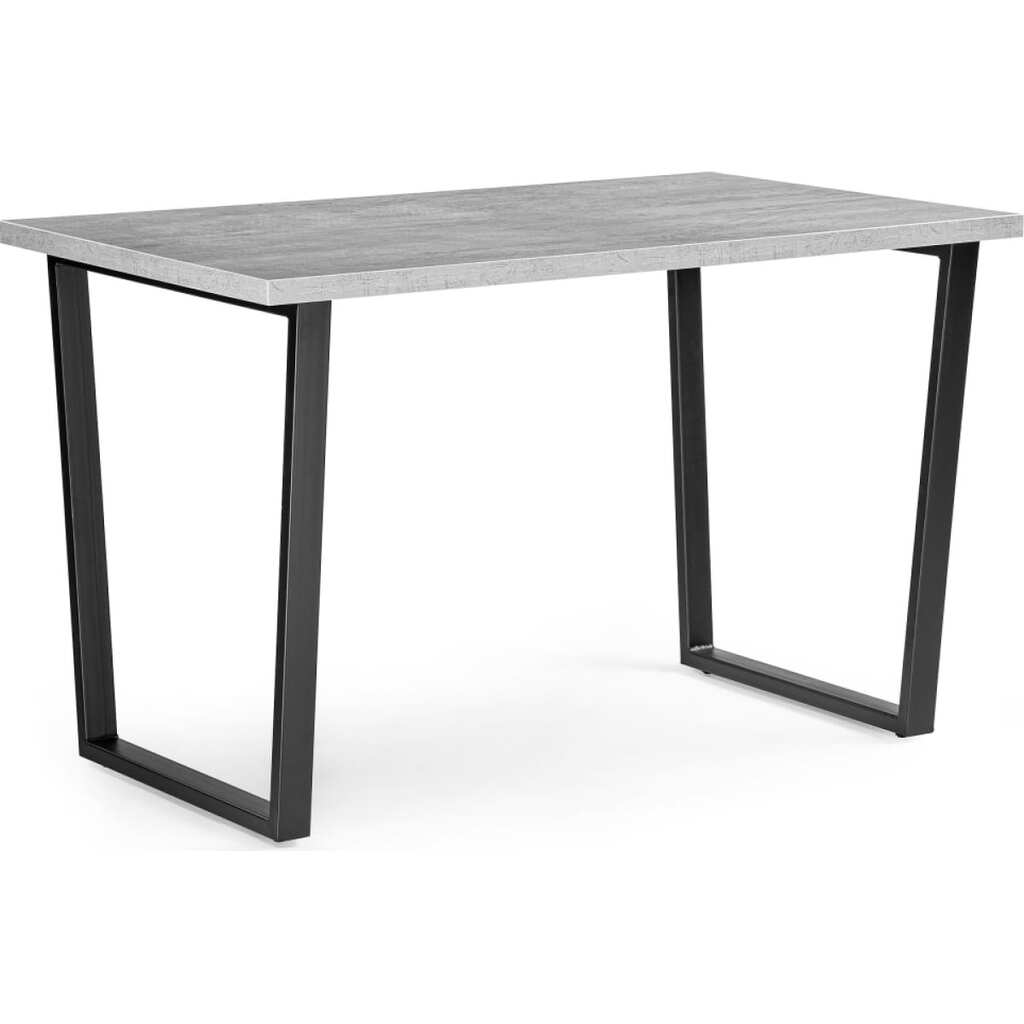Деревянный стол Woodville Лота Лофт 140 25 мм черный матовый, бетон 489613