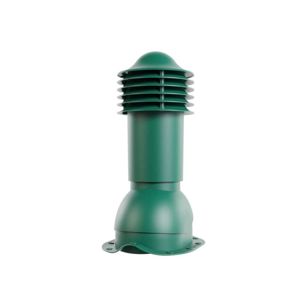 Вентиляционная труба для металлочерепицы Viotto диаметр 110 мм, высота 550 мм, утепленная, зеленый мох RAL 6005 07.506.01.01.06.100.6005
