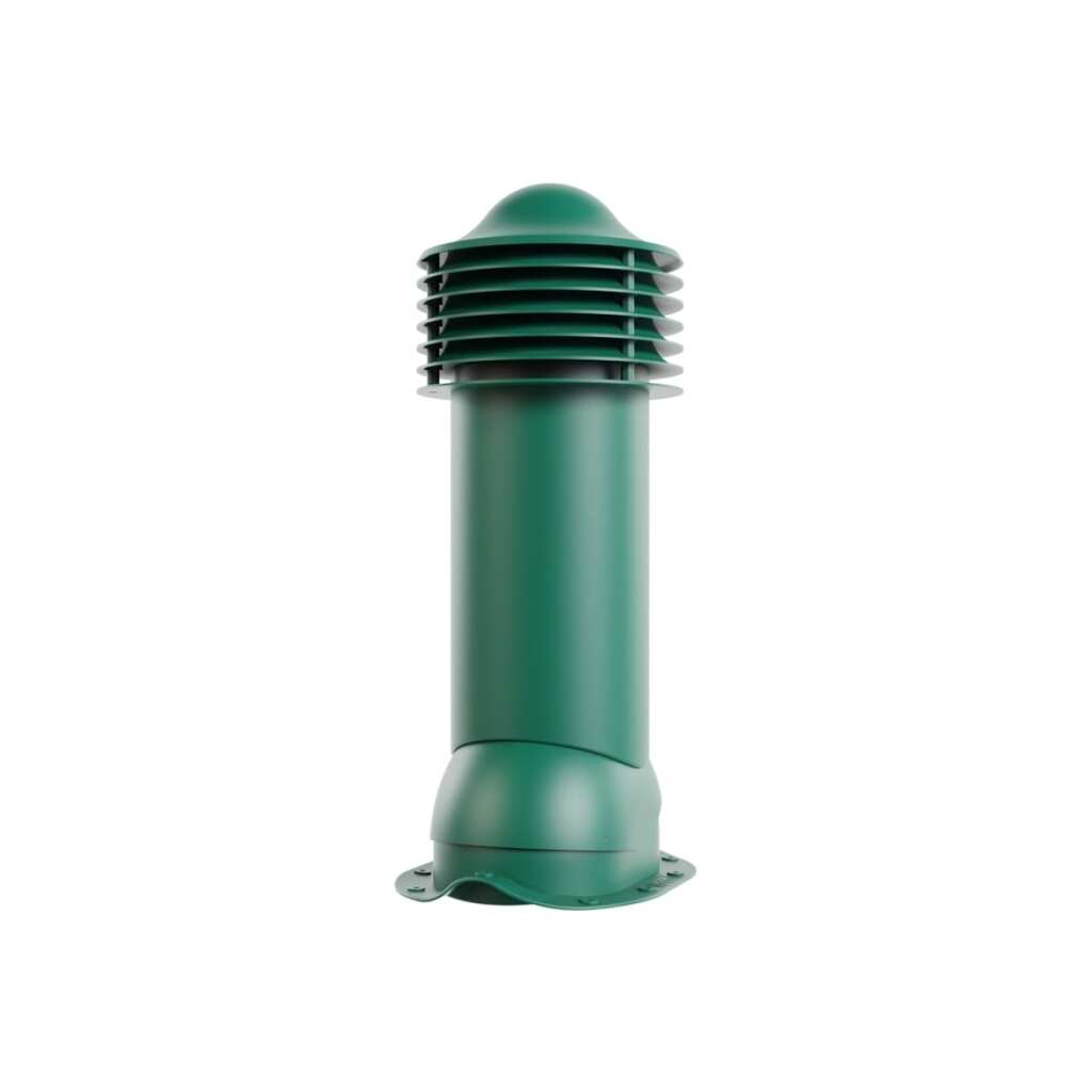 Вентиляционная труба для металлочерепицы Viotto диаметр 125 мм, утепленная, зеленый мох RAL 6005 07.506.01.02.06.100.6005