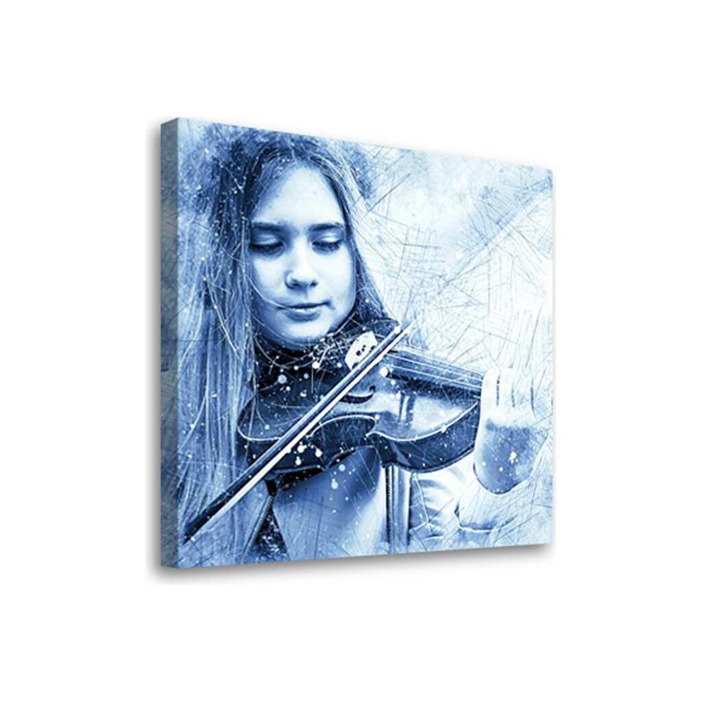 Постер Студия фотообоев Портрет со скрипкой, 50x50 см 2328746