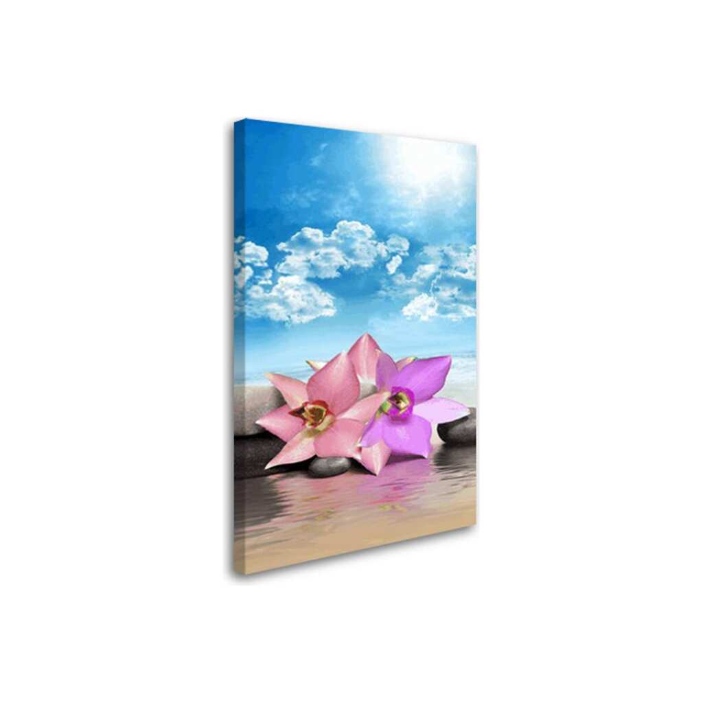 Постер Студия фотообоев Орхидеи на пляже, 80x50 см 2236484