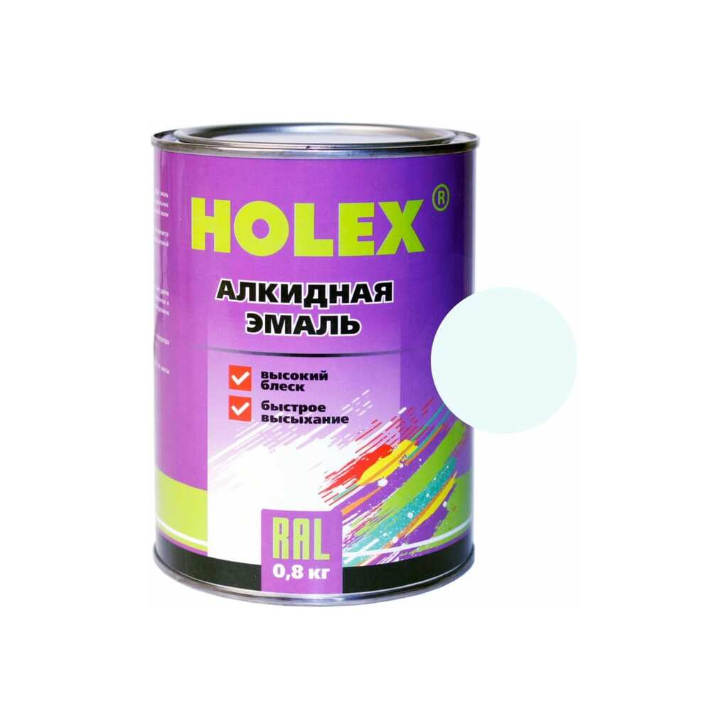 Алкидная автоэмаль HOLEX 202 белая, 0.8 кг HAS-59014