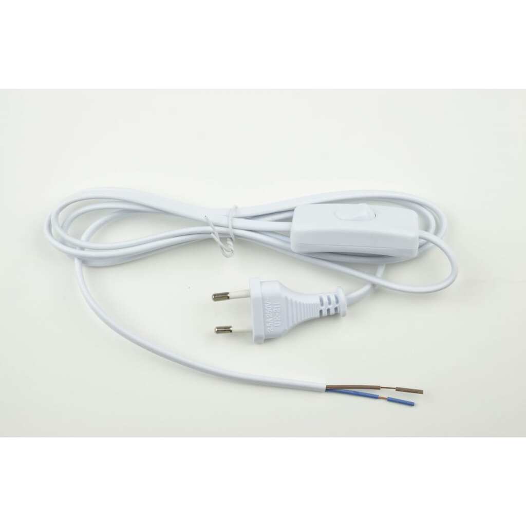 Сетевой шнур с вилкой и выключателем Uniel UCX-C10/02A-170 WHITE UL-00004428