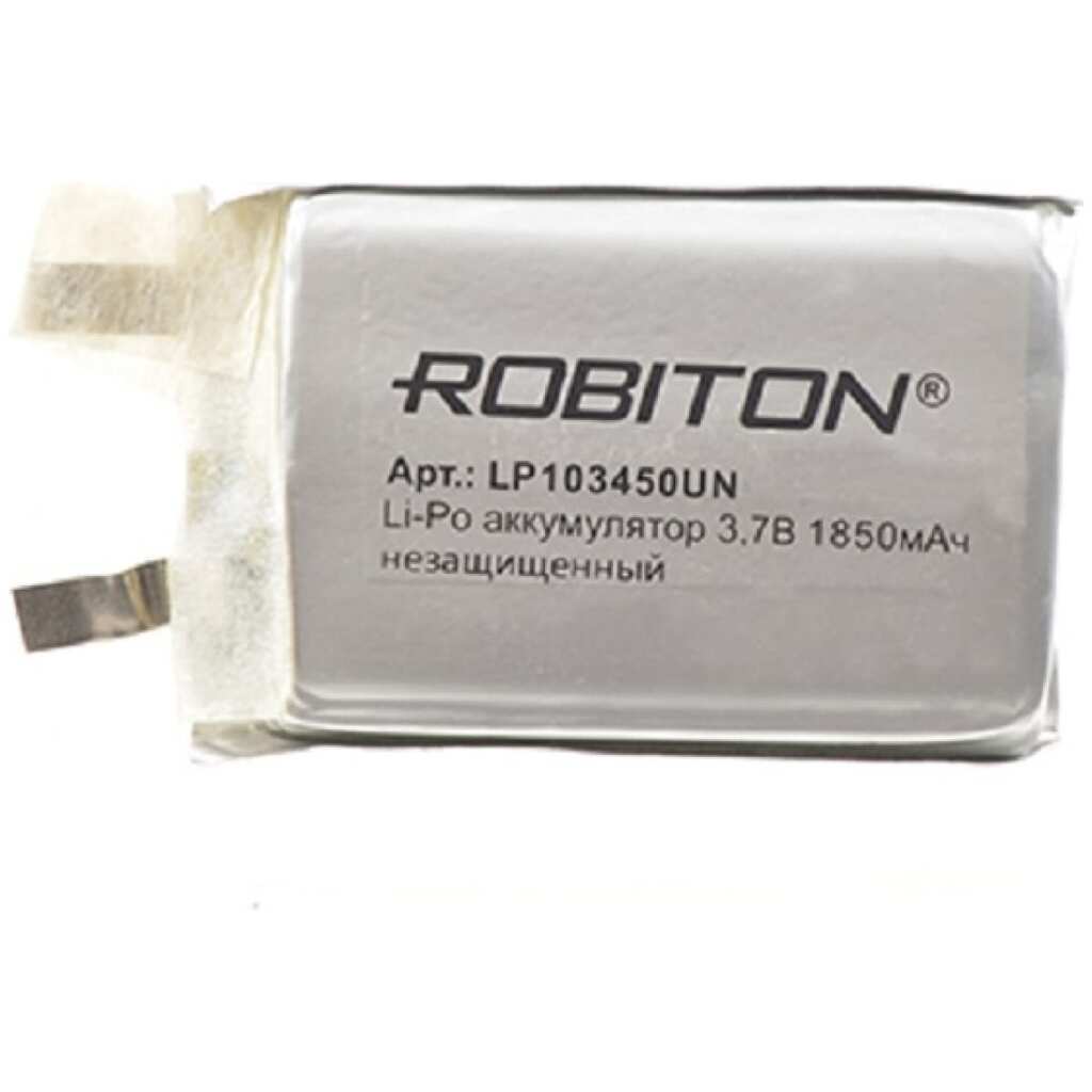 Аккумулятор Robiton LP103450UN 3.7В 1850мАч без защиты PK1 15732