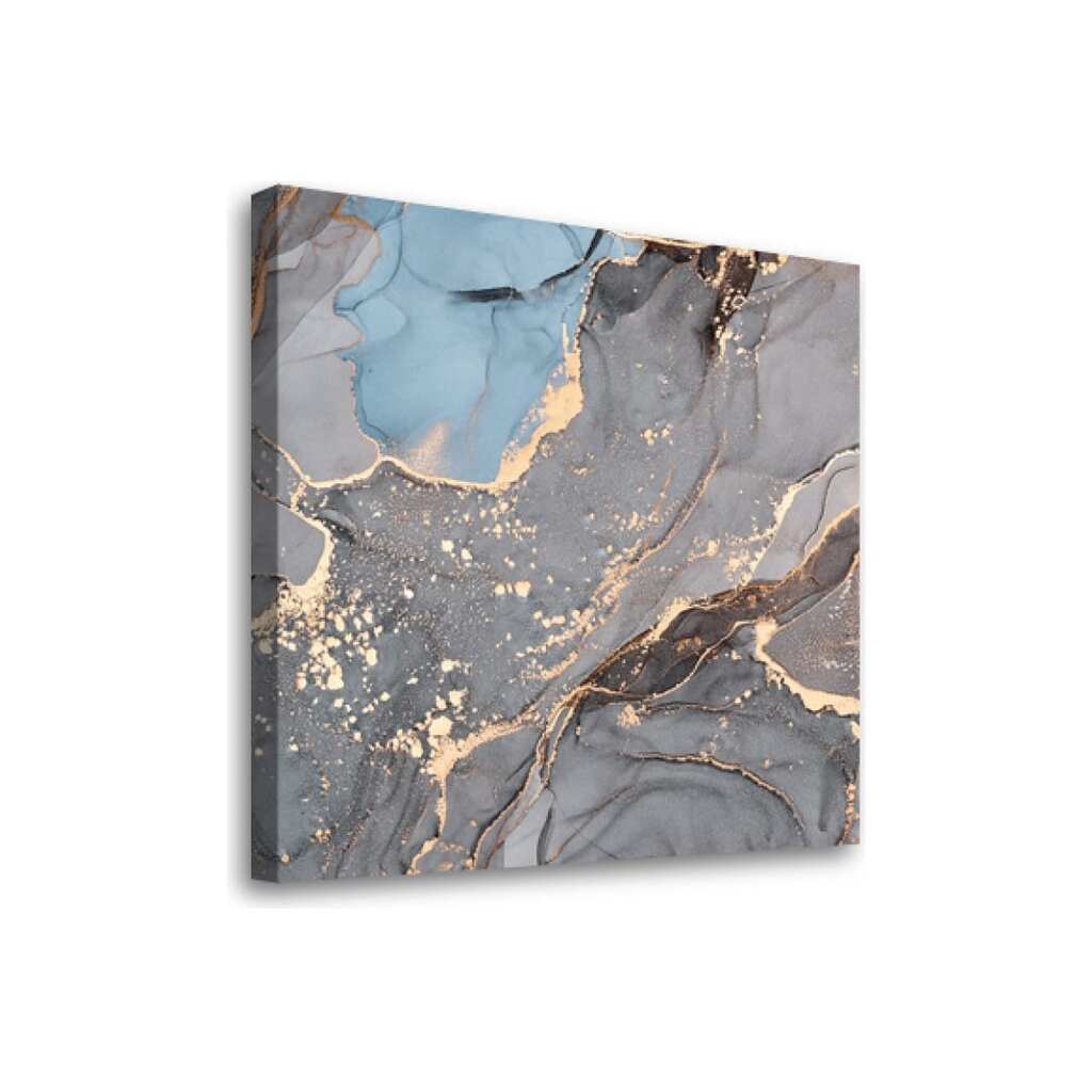 Картина-постер Студия фотообоев серо-голубая текстура с золотом 50x50 см 2336645